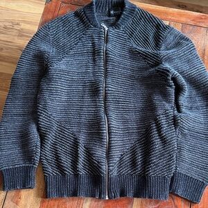 INC International Concepts Men's Dark Gray Zip-Up Sweater